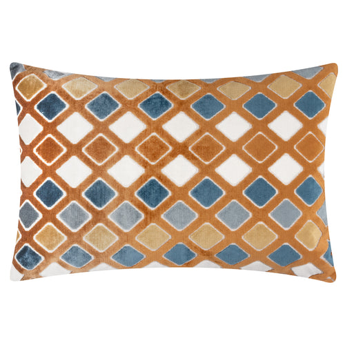  Cushions - Metro Diamond  Feather Filled Cushion Ginger Furn