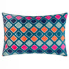 Geometric Multi Cushions - Metro Diamond Velvet Feather Filled Cushion Multicolour Furn
