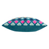 Geometric Multi Cushions - Metro Diamond Velvet Feather Filled Cushion Multicolour Furn