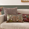 Floral Purple Cushions - Meadow Bloom Blossom Garden Printed Chenille Cushion Cover Mauve Wylder