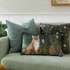 Animal Green Cushions - Meadow Bloom Wilds Chenille Piped Cushion Cover Dark Emerald Wylder