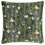 Meadow Bloom Repeat Printed Chenille Cushion Multicoloured