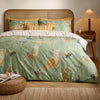 Meadow Flora Reversible Printed Duvet Cover Set Green