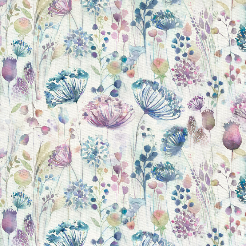 Meadow Printed Fabric Sample Swatch Linen