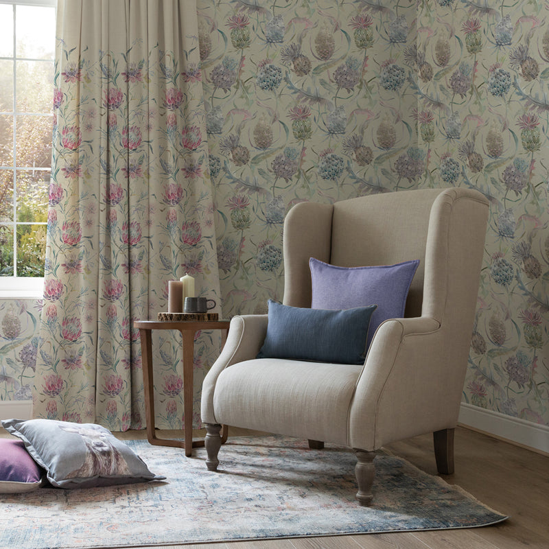 Voyage Maison Meadwell 1.4m Wide Width Wallpaper in Loganberry