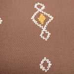 Geometric Brown Cushions - Meare Embroidered Cotton Cushion Cover Cocoa Yard