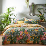 Jungle Yellow Bedding - Medinilla Tropical Duvet Cover Set Mustard Furn