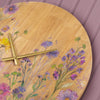 Medmerry Printed Wooden Clock Honey Oak