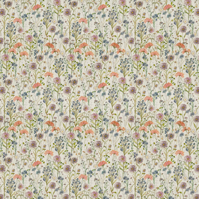 Floral Multi Fabric - Medmerry Printed Cotton Fabric (By The Metre) Apricot Voyage Maison