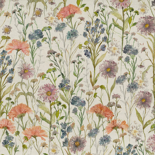 Floral Multi Fabric - Medmerry Printed Cotton Fabric (By The Metre) Apricot Voyage Maison