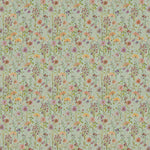 Floral Blue Fabric - Medmerry Printed Cotton Fabric (By The Metre) Sky Voyage Maison