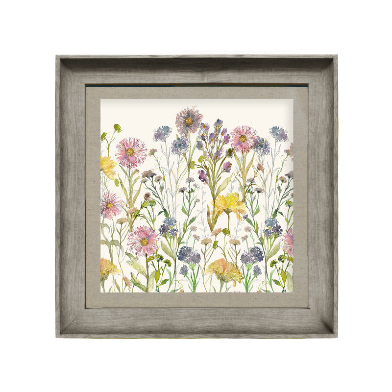 Floral Multi Wall Art - Medmerry  Framed Print Stone/Cream Voyage Maison