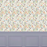 Floral Multi Wallpaper - Medmerry  1.4m Wide Width Wallpaper (By The Metre) Apricot Voyage Maison