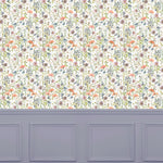 Floral Multi Wallpaper - Medmerry  1.4m Wide Width Wallpaper (By The Metre) Apricot Voyage Maison