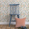 Floral Multi Wallpaper - Medmerry  1.4m Wide Width Wallpaper (By The Metre) Apricot Voyage Maison