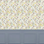 Floral Multi Wallpaper - Medmerry  1.4m Wide Width Wallpaper (By The Metre) Linen Voyage Maison