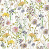 Floral Multi Wallpaper - Medmerry  1.4m Wide Width Wallpaper (By The Metre) Linen Voyage Maison