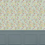 Floral Blue Wallpaper - Medmerry  1.4m Wide Width Wallpaper (By The Metre) Sky Voyage Maison