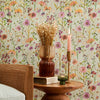 Floral Blue Wallpaper - Medmerry  1.4m Wide Width Wallpaper (By The Metre) Sky Voyage Maison