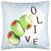 Striped Green Cushions - Mediterranean Olive Outdoor Cushion Cover Olive/Blue Furn