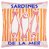 Check Pink Cushions - Mediterranean Sardines Outdoor Cushion Cover Pink/Orange Furn