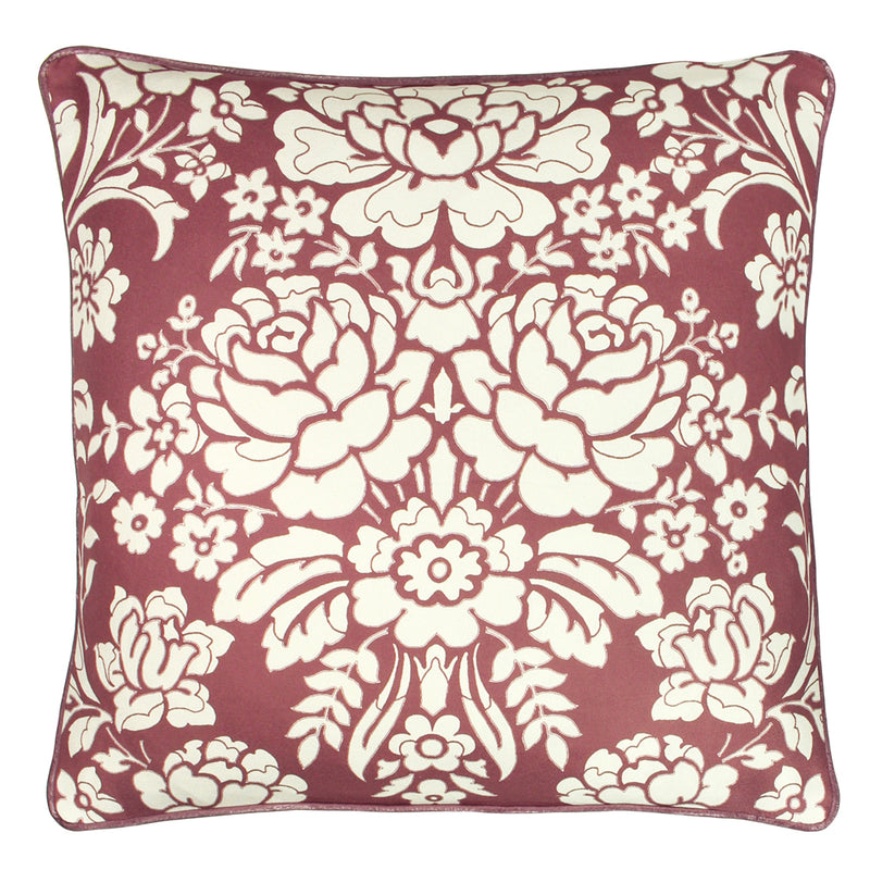 Paoletti Melrose Floral Cushion Cover in Mulberry