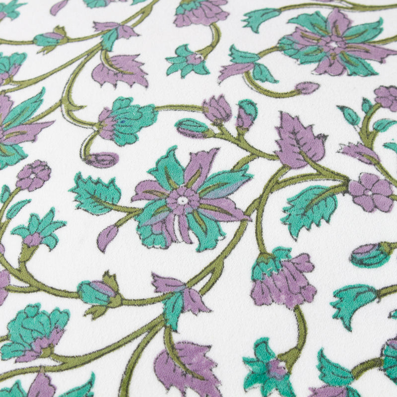 Paoletti Mentera Cotton Velvet Cushion Cover in Oasis Green/Lilac