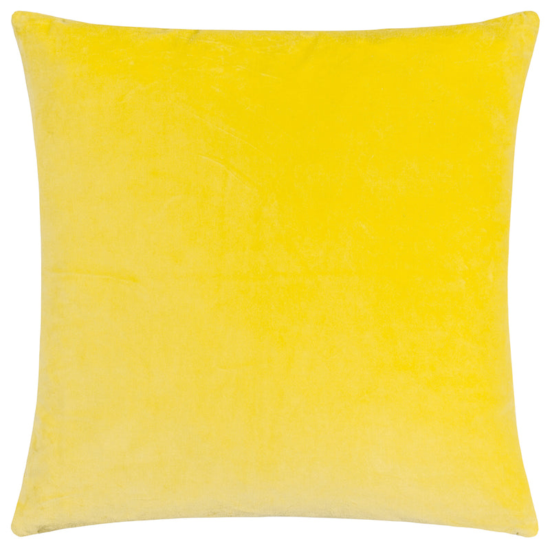 Paoletti Mentera Cotton Velvet Cushion Cover in Yellow/Peach Crush