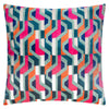 Geometric Multi Cushions - Metro Prism Velvet Feather Filled Cushion Multicolour Furn