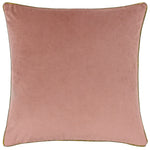 Plain Pink Cushions - Meridian Velvet Cushion Cover Blush/Gold Furn