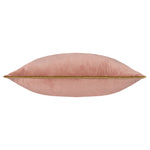 Plain Pink Cushions - Meridian Velvet Cushion Cover Blush/Gold Furn