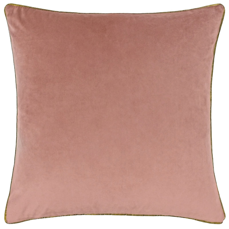 Plain Pink Cushions - Meridian Velvet Cushion Cover Blush/Gold Furn