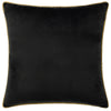 Plain Black Cushions - Meridian Velvet Cushion Cover Black/Gold Furn
