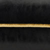 Plain Black Cushions - Meridian Velvet Cushion Cover Black/Gold Furn