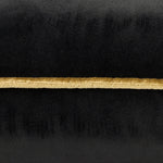 Plain Black Cushions - Meridian Velvet Cushion Cover Black/Gold Furn