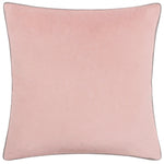 Plain Pink Cushions - Meridian Velvet Cushion Cover Blush/Grey Furn