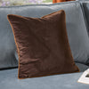 Plain Brown Cushions - Meridian Velvet Cushion Cover Chocolate/Caramel Furn