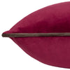 Plain Red Cushions - Meridian Velvet Cushion Cover Cranberry/Mocha Furn