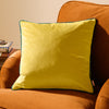 Plain Yellow Cushions - Meridian Velvet Cushion Cover Cylon/Teal Furn