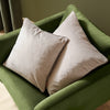 Plain Grey Cushions - Meridian Velvet Cushion Cover Dove/Charcoal Furn