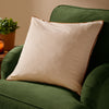 Plain Orange Cushions - Meridian Velvet Cushion Cover Ecru/Ginger Furn