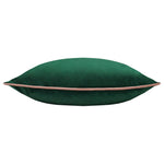 Plain Green Cushions - Meridian Velvet Cushion Cover Emerald/Blush Furn