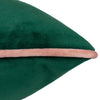 Plain Green Cushions - Meridian Velvet Cushion Cover Emerald/Blush Furn