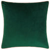 Plain Green Cushions - Meridian Velvet Cushion Cover Emerald/Blush Furn