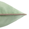 Plain Green Cushions - Meridian Velvet Cushion Cover Eucalyptus/Natural Furn
