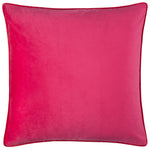Plain Pink Cushions - Meridian Velvet Cushion Cover Hot Pink/Red Furn