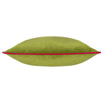 Plain Green Cushions - Meridian Velvet Cushion Cover Lime/Hot Pink Furn