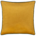 Plain Blue Cushions - Meridian Velvet Cushion Cover Ochre/Teal Furn