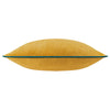 Plain Blue Cushions - Meridian Velvet Cushion Cover Ochre/Teal Furn