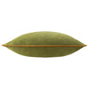 Plain Green Cushions - Meridian Velvet Cushion Cover Olive/Ginger Furn